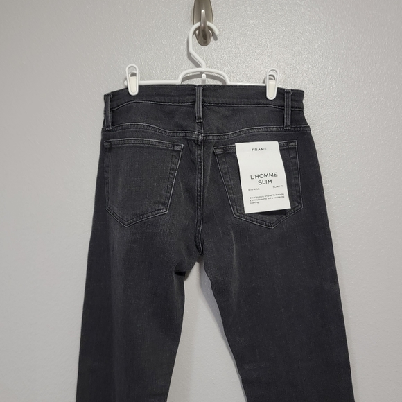 NWT FRAME l'homme slim mid rise in vail grey - Picture 3 of 5